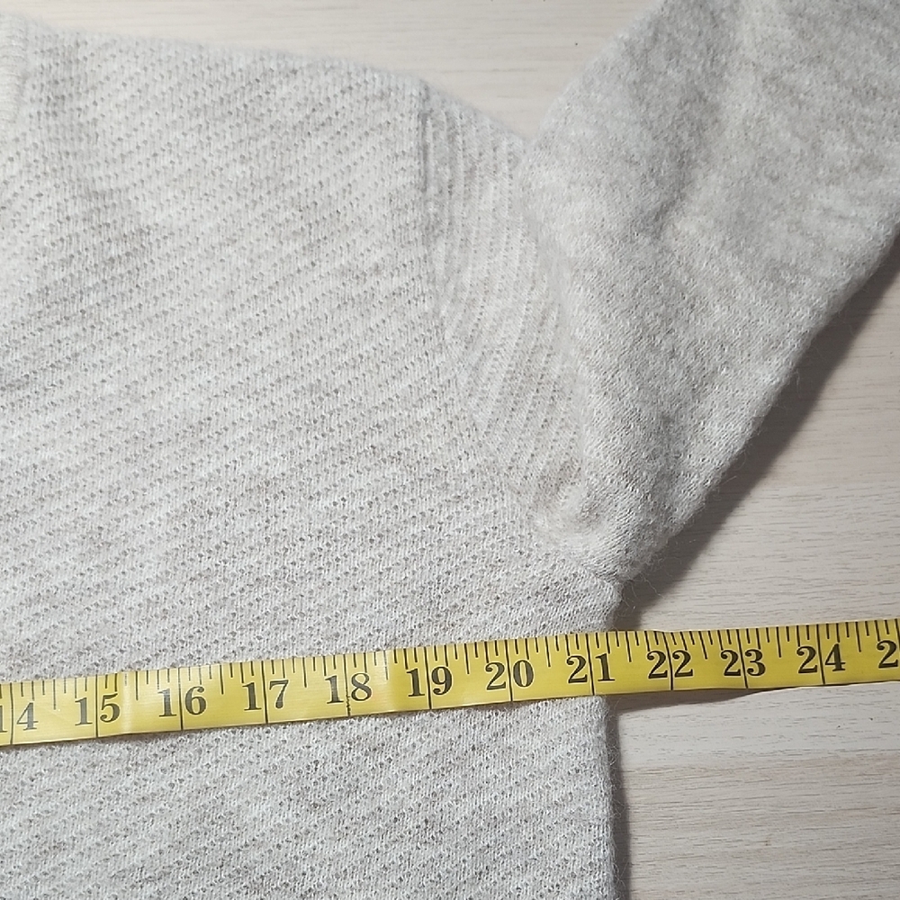 ARITZIA WILFRED Aubri Oatmeal Alpaca wool blend Crewneck Sweater cozy sweater - Picture 9 of 10